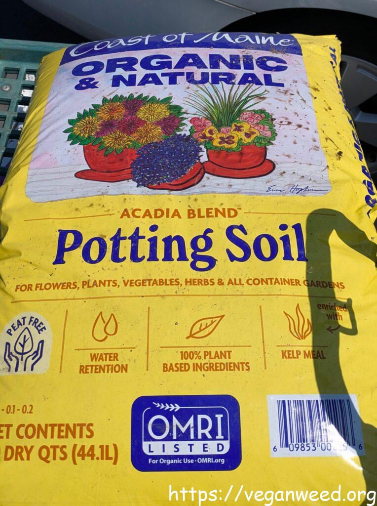 Coast of Maine Acadia Blend vegan peat-free potting soil bag